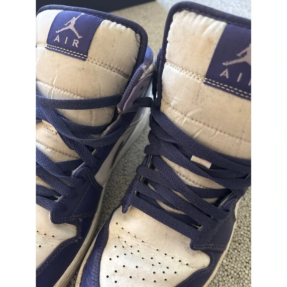 Nike Jordan 1 Mid Men 9 Purple White DQ8426-515 Streetwear